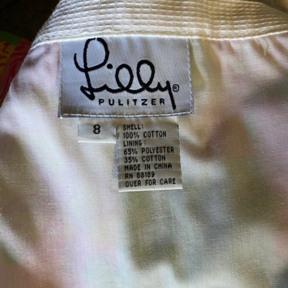 Lilly Pulitzer Floral Wrap Skirt - Crazy Quilt Patch Pattern - Picture 3 of 3